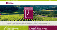 Desktop Screenshot of fattoriapiccaratico.it